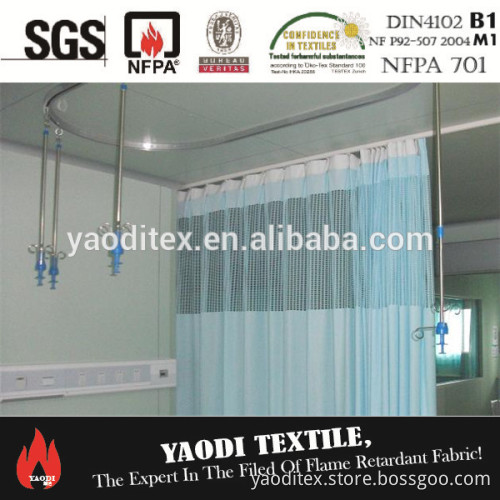 Fire retardant anti-bacterial anti-static medical curtain partitions